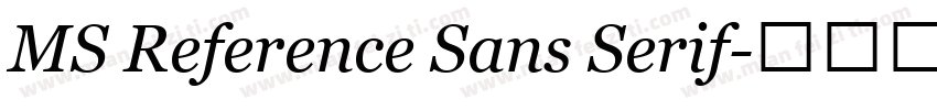 MS Reference Sans Serif字体转换